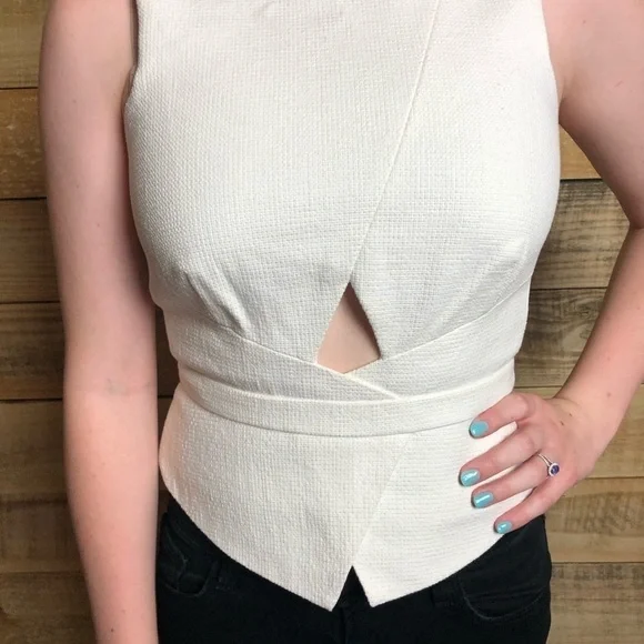 BCBG MaxAzria, crossover peplum top, Elley - Picture 3 of 9